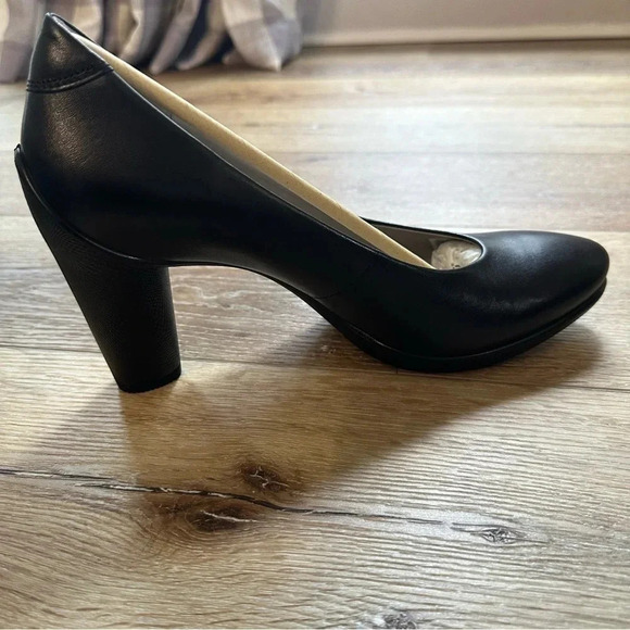 NIB Ecco Sculptured 75 Round Toe Textured Heel Leather Heels Size 41, 10-10.5 - Picture 5 of 12